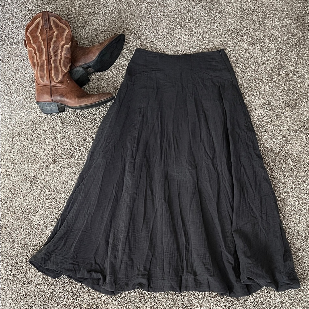 Neuflora Grey 100%cotton Skirt with pockets small